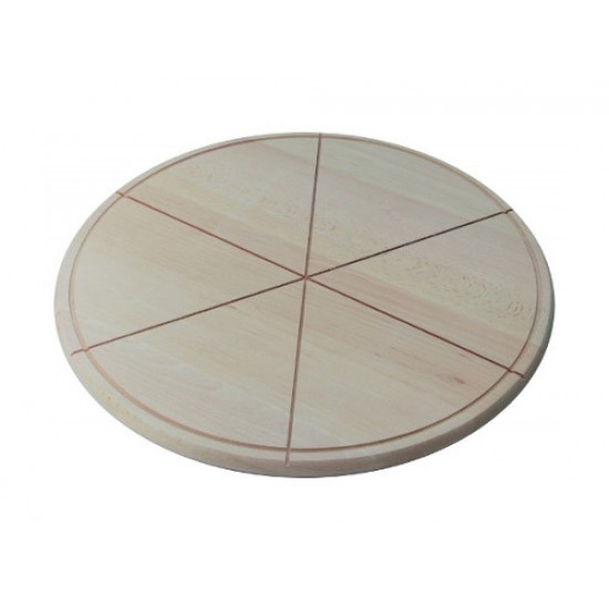 Подлога дрвена - шаблон за пицу 50цм / 6-8 поља